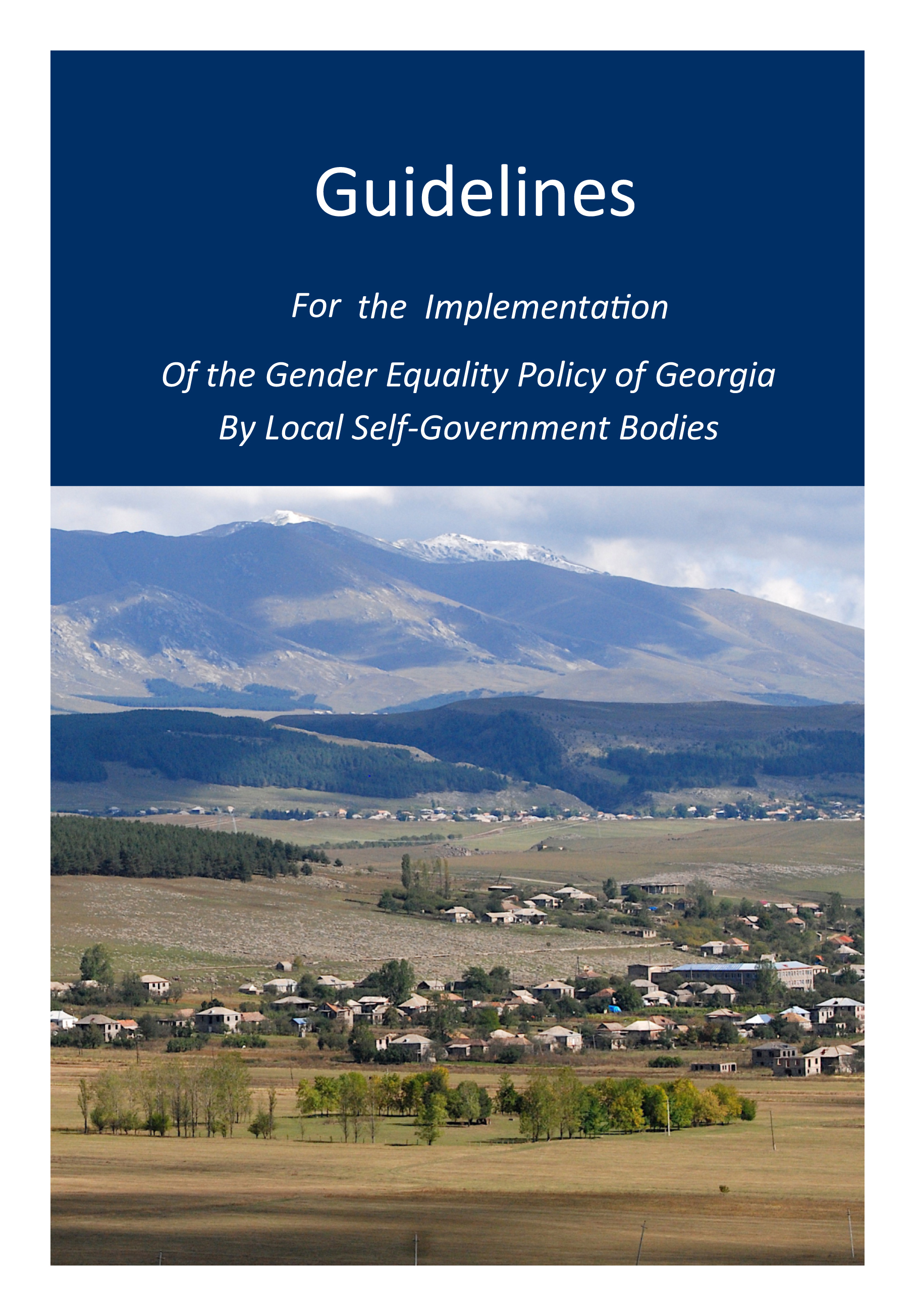 Gender Guidelines for Local Governments
