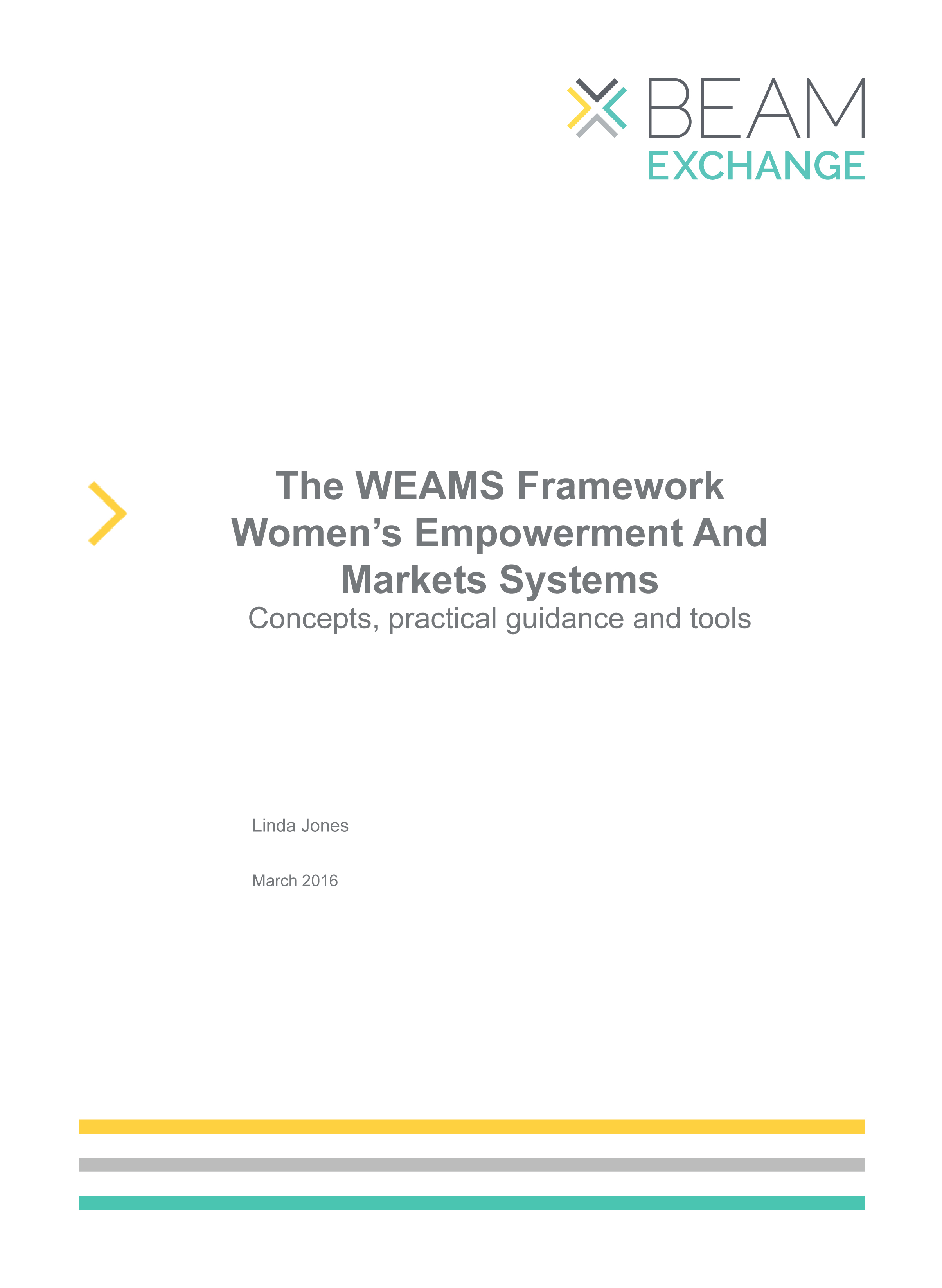 The WEAMS Framework Women’s Empowerment And Markets Systems
