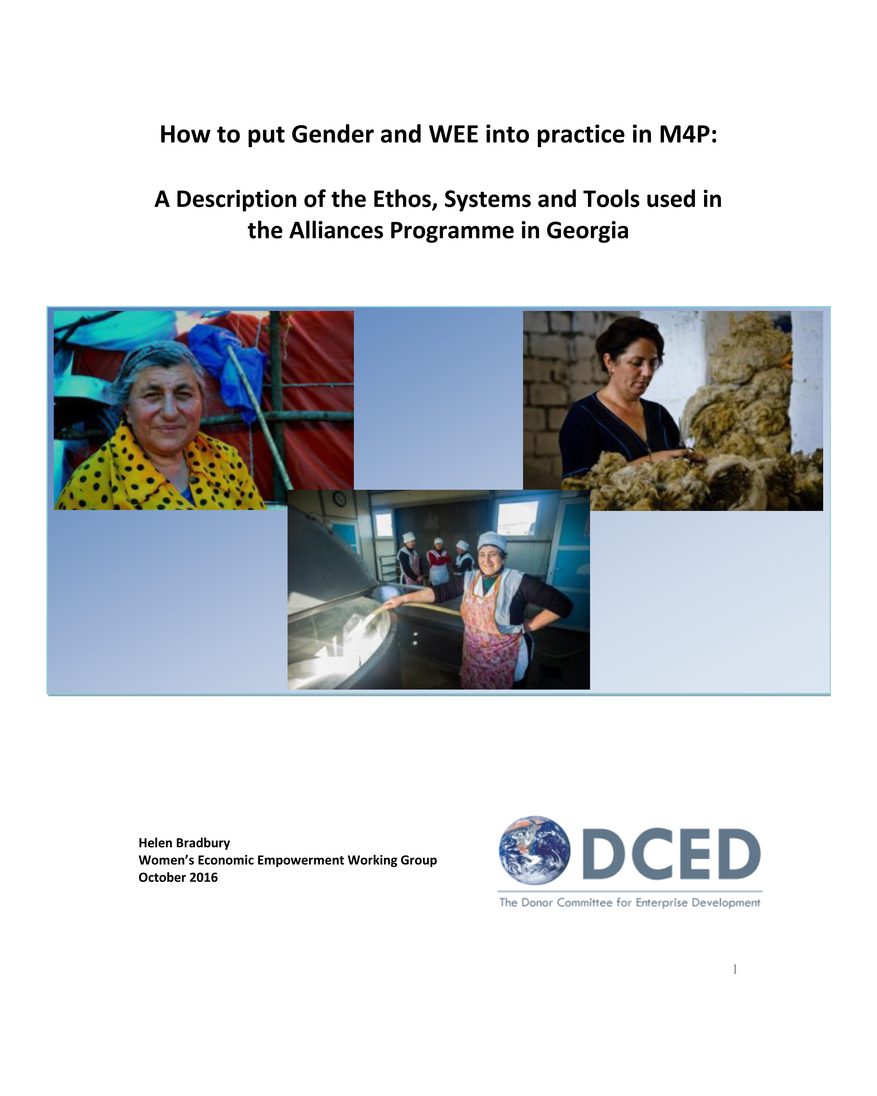 How to put Gender and WEE into practice in M4P 