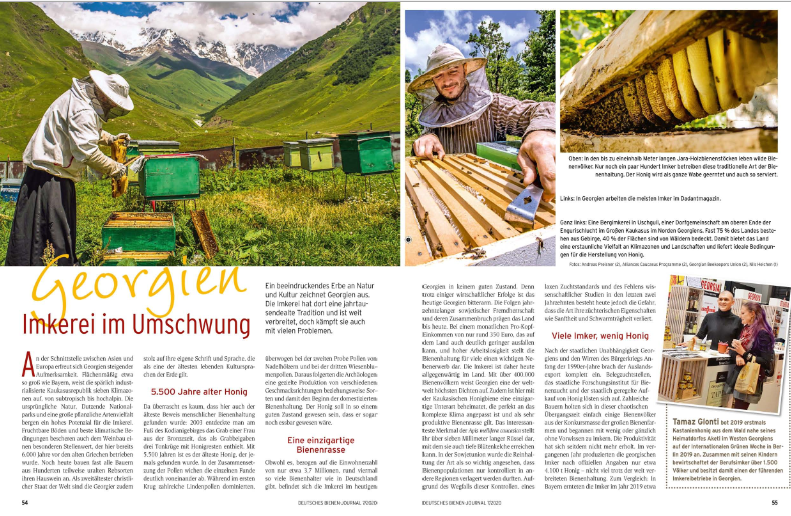Deutsches Bienenjournal about Georgian Beekeeping