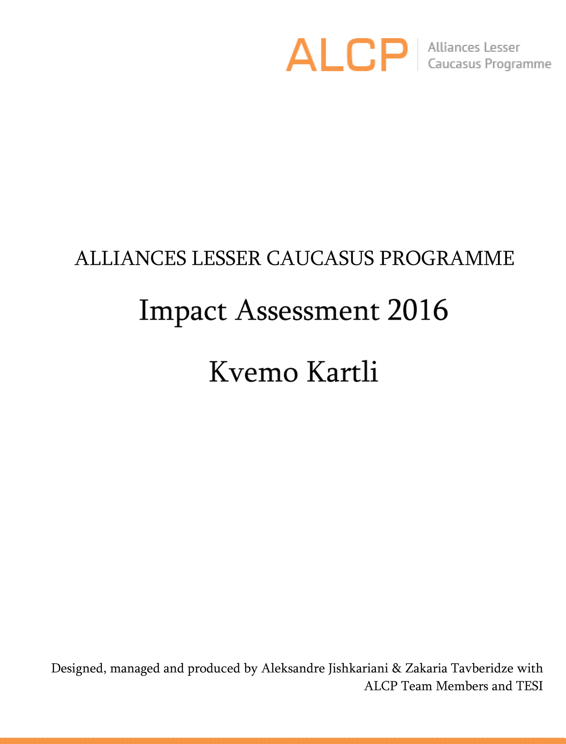 ALCP Impact Assessment 2016 Kvemo Kartli