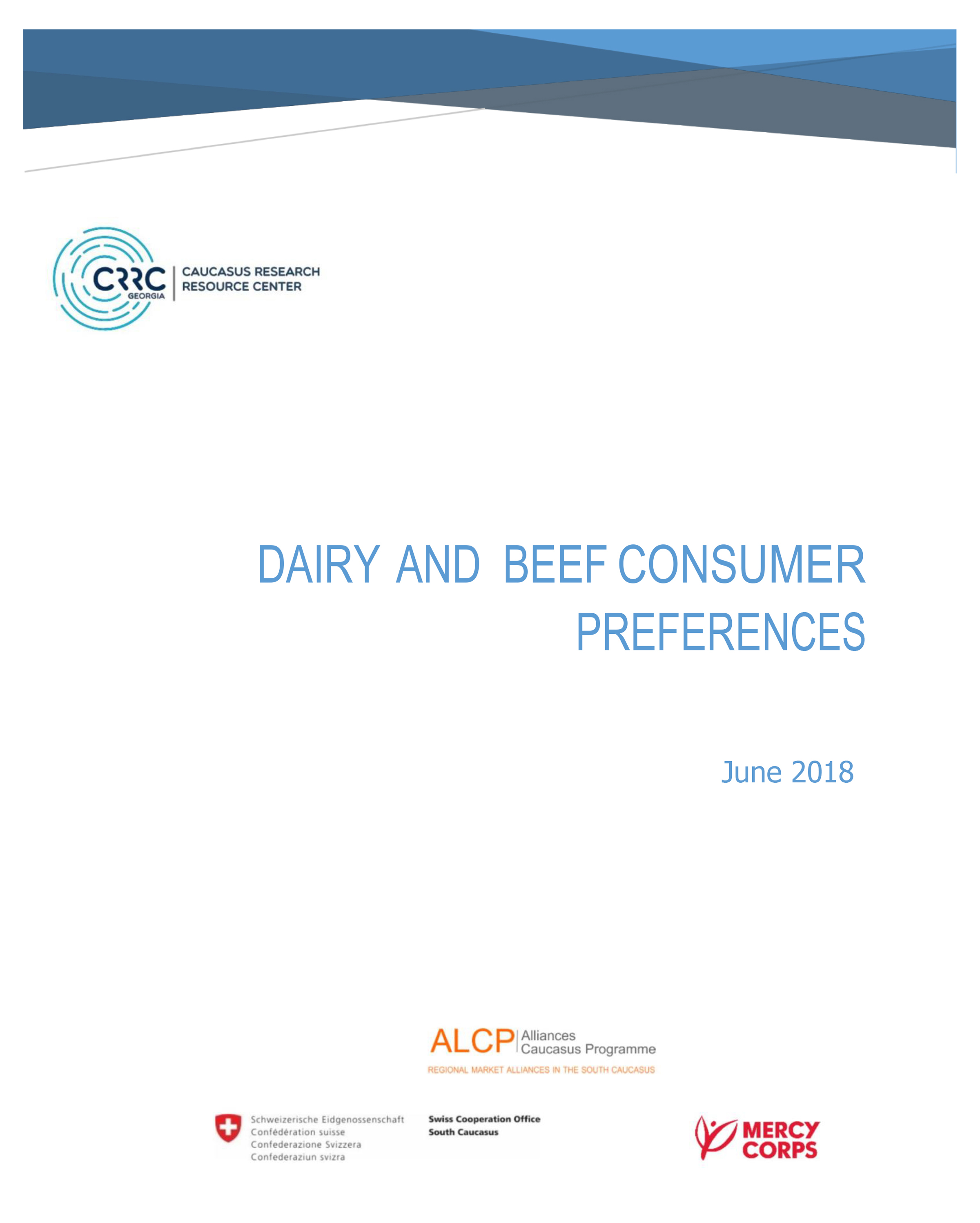 Dairy and Beef Consumer Preferences - June 2018
