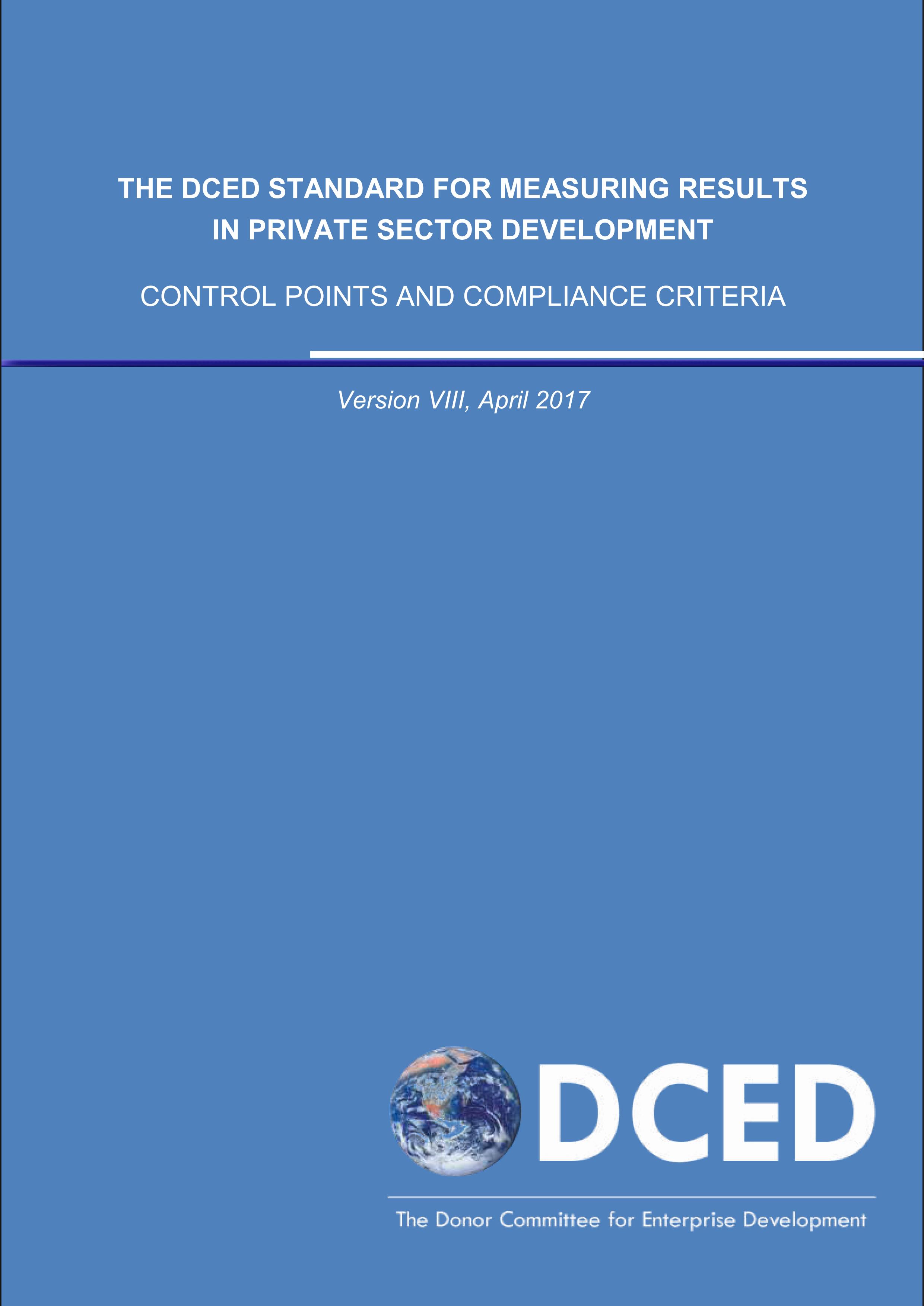 The DCED Standard for Measuring Results in Private Sector Development