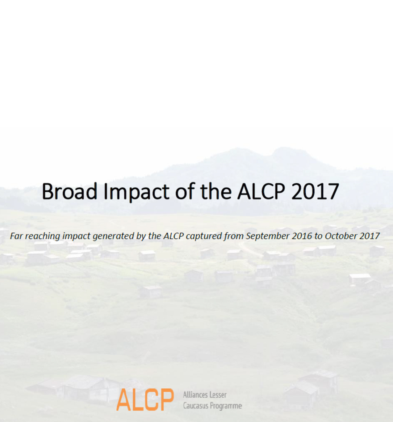 Broad Impact of the ALCP - 2017