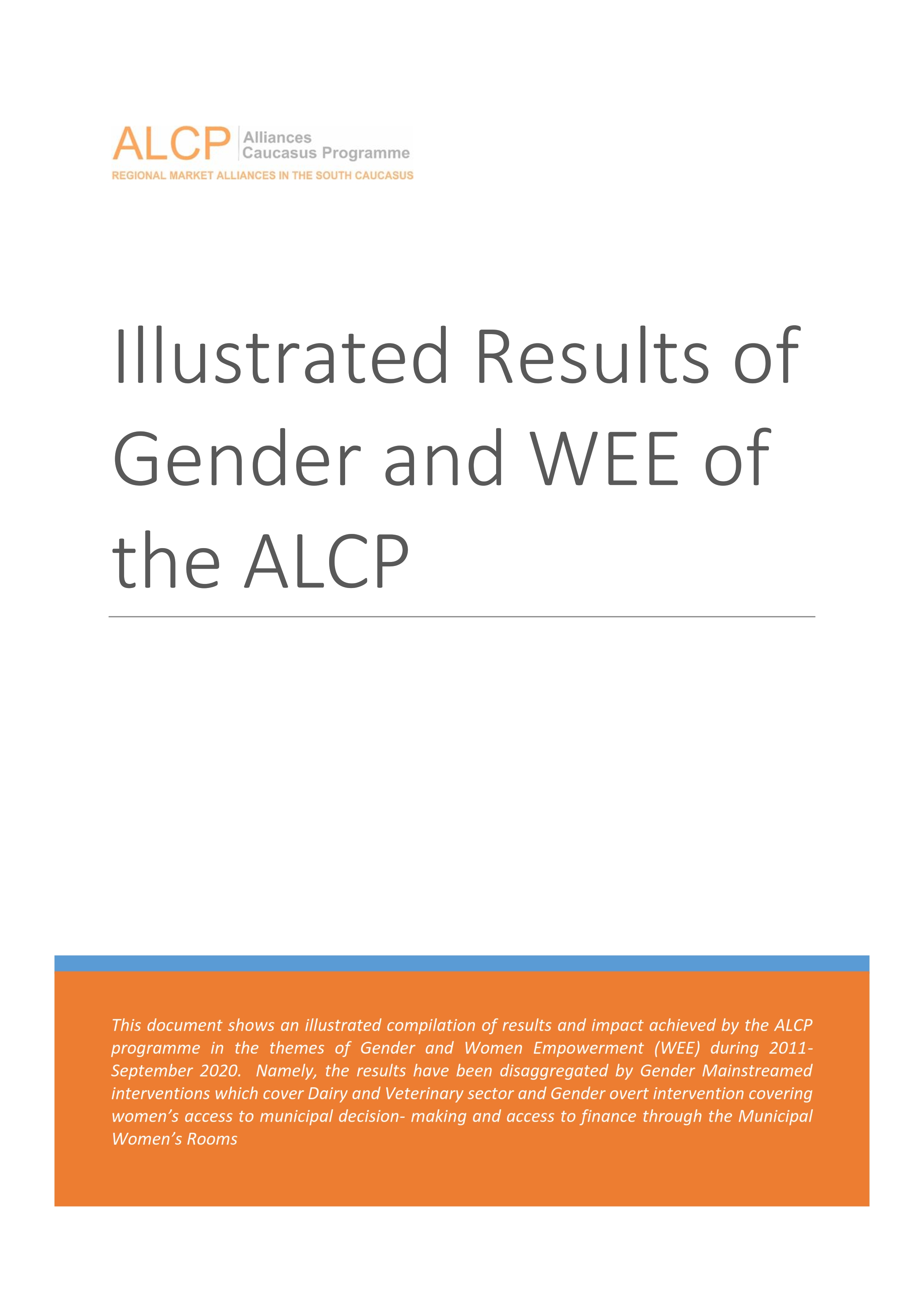Illustrated Results of Gender and WEE of the ALCP